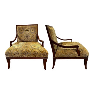 Elevate Your Living Space With This Exquisite Pair of Vintage Thomasville Armchairs. For Sale