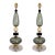 Pair of 1980s Green Murano Glass Lamps, Italy For Sale