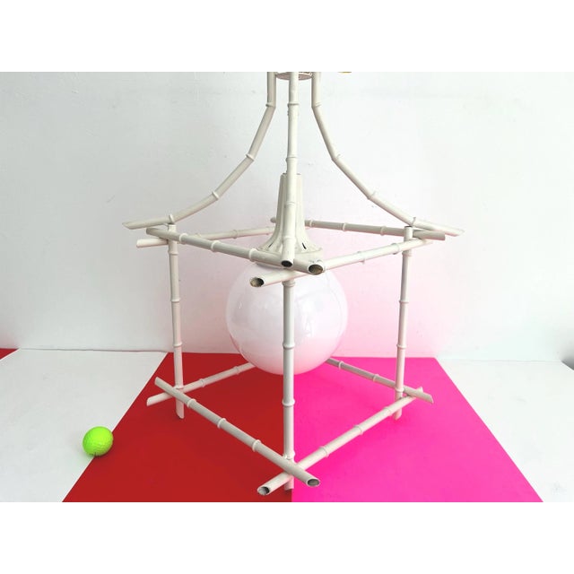 1960s Italian Bamboo Pagoda Light For Sale - Image 9 of 18