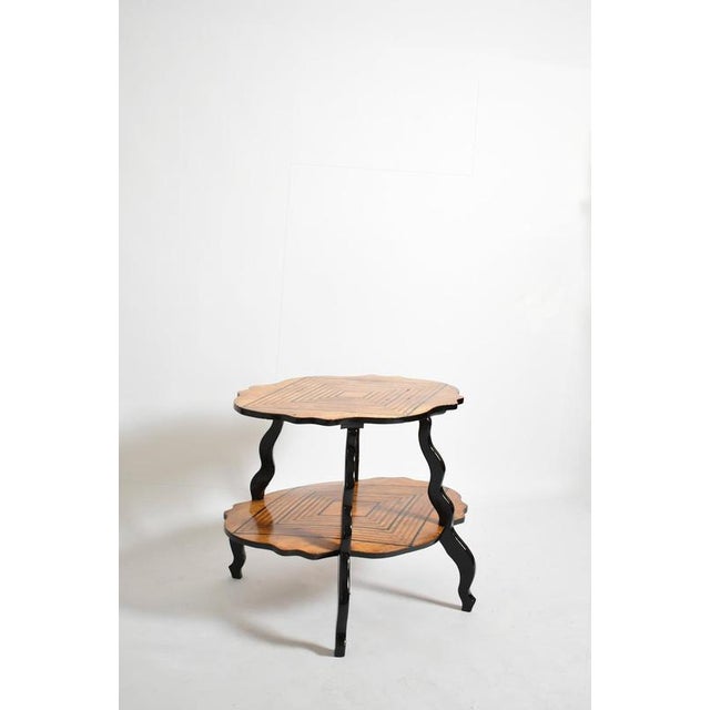Napoleon 3 diamond pattern side table, XIXth c. Height: 75 cm - 29.53 in Length: 85 cm - 33.46 in Width: 56 cm - 22.05 in