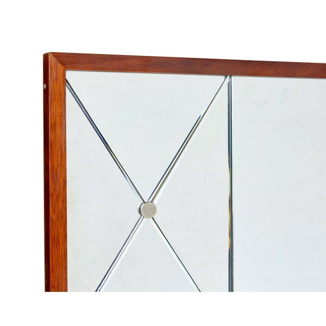 Large mirror that would be a focal point for many rooms around the home. Made by Swedish makers G&T Glas and Trä, with the...