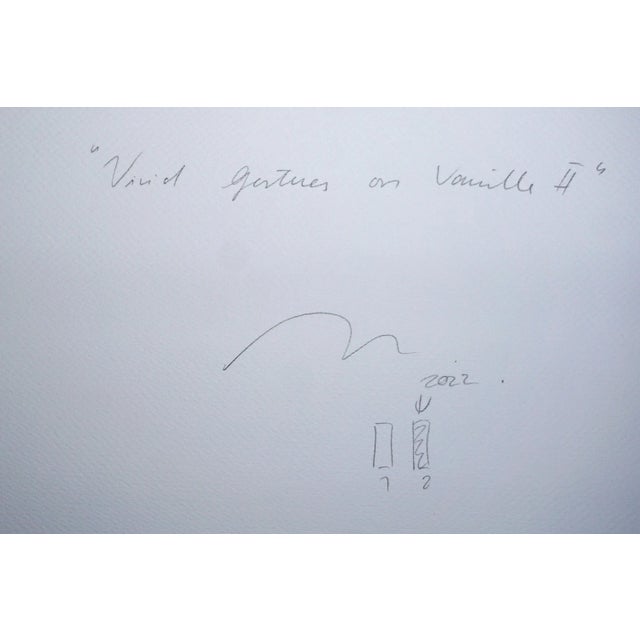 2022 "Vivid Gestures on Vanilla II" Abstract Expressionist Diptych Acrylic Painting on Watercolor Paper by Natalia Roman For Sale - Image 9 of 11