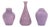 Collection of Three Rookwood Pottery Art Deco Purple Matte Glazed Ceramic Vases For Sale