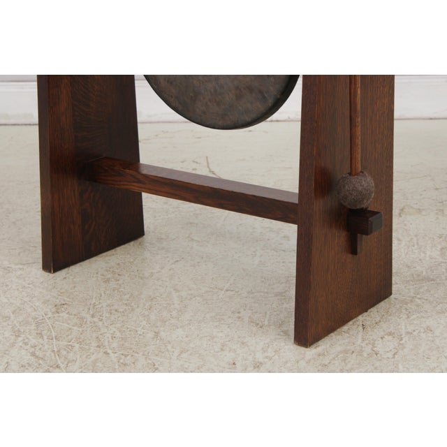 Stickley Mission Oak Arts & Crafts Gong For Sale - Image 12 of 18