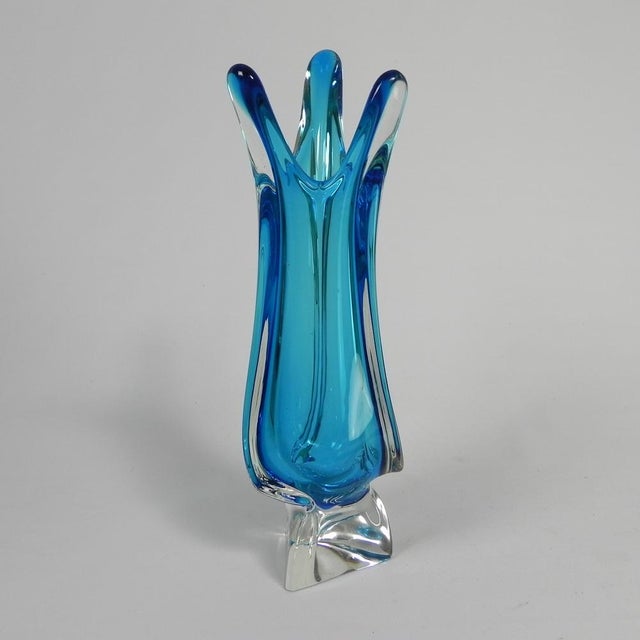 Vintage Glass Vase from Val St. Lambert, 1950s For Sale - Image 15 of 15