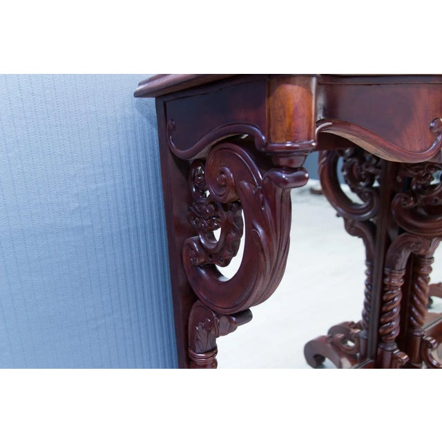 Antique Walnut Wall Console Tables, Set of 2 For Sale - Image 15 of 18