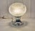 Silver Vintage Table Lamp with Chrome-Plated Metal Base and Clear Relief Glass Shade by Ets, 1970s For Sale - Image 8 of 8