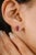 Baguette Ruby Cluster Stud Earrings With Diamond- a Pair For Sale - Image 4 of 10