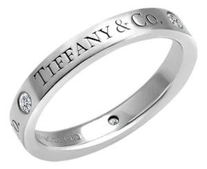 Tiffany Co Vintage Platinum Diamond 0.15 Carat Band No 85 Finger Size 5