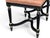 1960s Louis XVI Style Ebonized Bench With Tufted Coral Jacquard Upholstery For Sale - Image 9 of 10