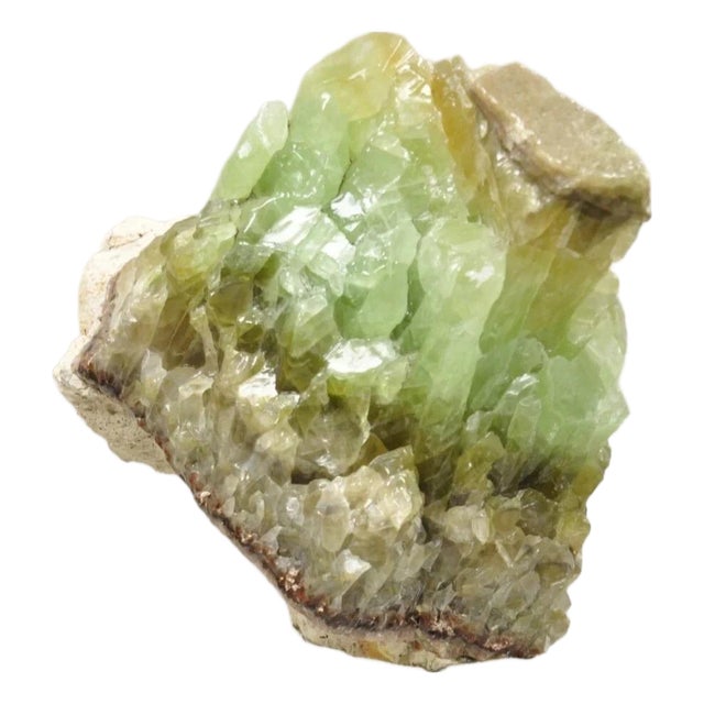 Late 20th Century Large Green Calcite Quartz Mineral Geode Specimen Sculpture by Brenda Houston For Sale