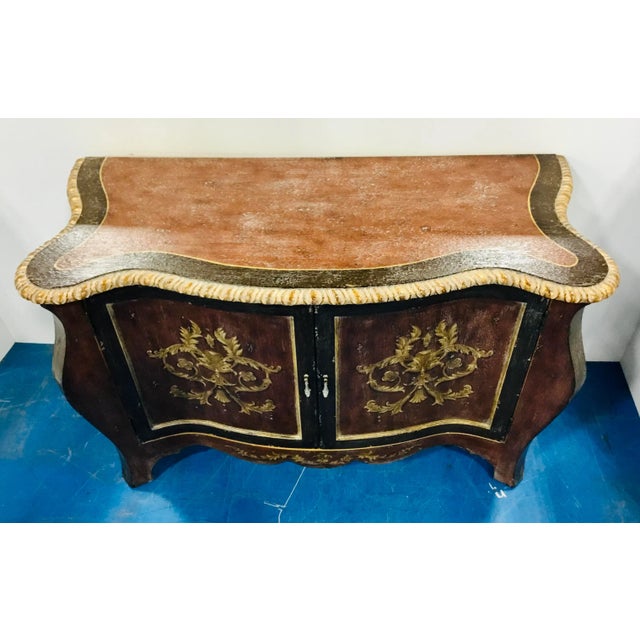 Italian Italian Style Painted Two Door Cabinet For Sale - Image 3 of 9