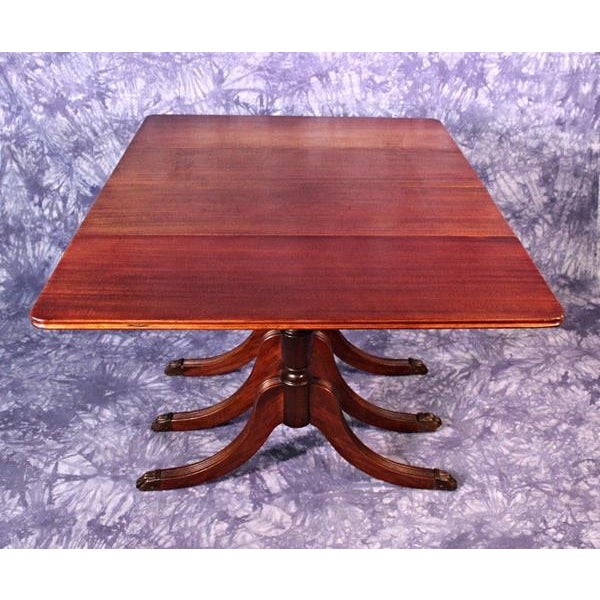 1930 Duncan Phyfe Antique Mahogany Drop Leaf Dining Table ...