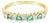 Diamond & Emerald Wedding Band .66cttw 14k Yellow Gold, Size 7.5 For Sale