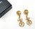 Contemporary Chanel Vintage Gold Plated Round CC Twisted Cross Long Clip on Earrings, A Pair For Sale - Image 3 of 5