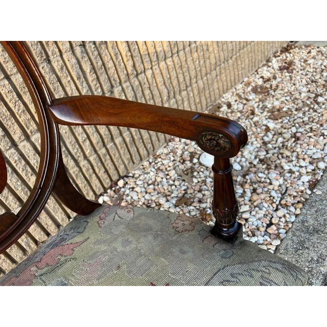 Brown Set of 8 George III Style Mahogany Eagle Head Carved Dining Chairs, 19th Century For Sale - Image 8 of 12