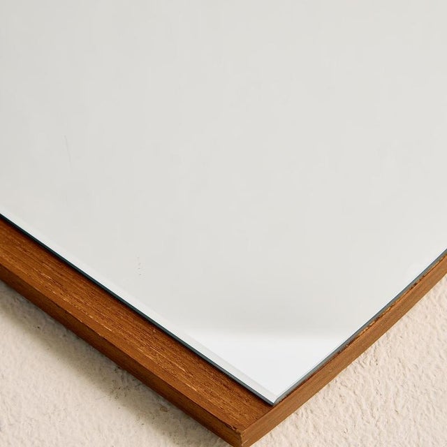 Vintage Teak Framed Mirror, 1970s For Sale - Image 4 of 7