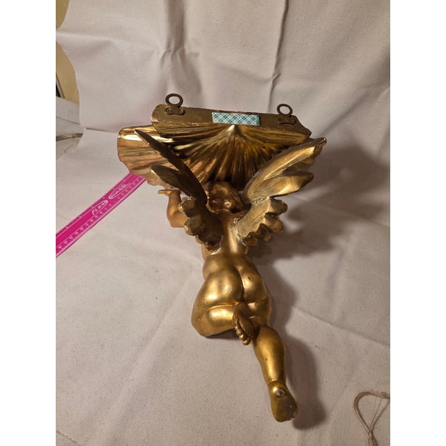 Antique Giltwood Cherub Wall Bracket Shelf For Sale In San Antonio - Image 6 of 14