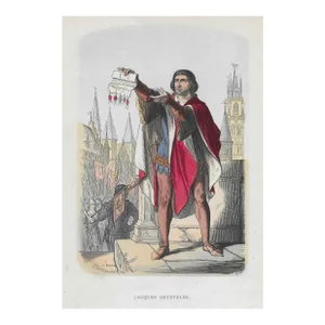 Antique Jacob Van Artevelde Hand Colored Print