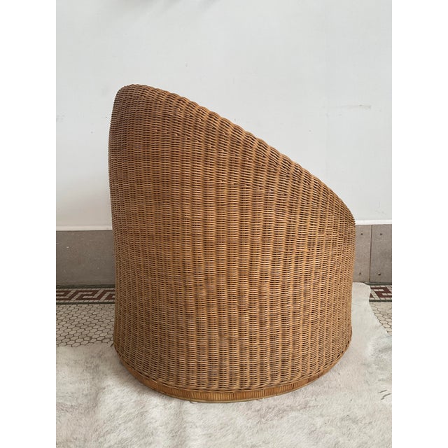 Wood Cocoon 'Elephant Boot' Barrel Chair With Cushion, Style of Eerno Aarnio For Sale - Image 7 of 11