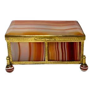 French Red Agate & Ormolu Box