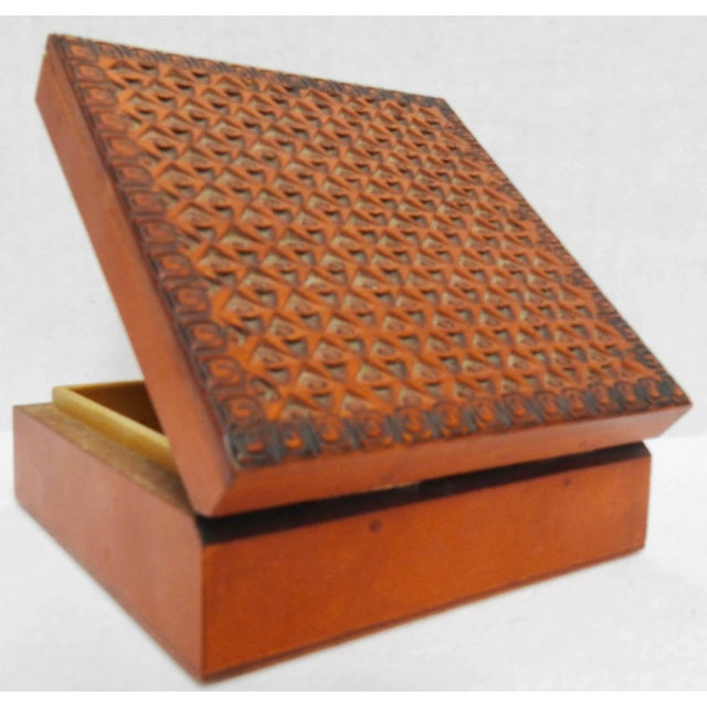 Hand-Carved Wooden Box From Poland For Sale - Image 4 of 8