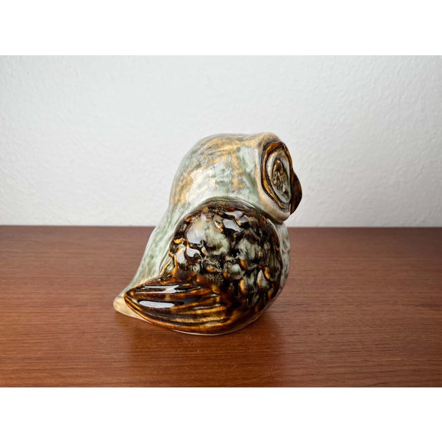 Large Mid-Century Modern Danish Studio Pottery Owl Sculpture by Josef Simon for Søholm, 1960s For Sale - Image 14 of 18