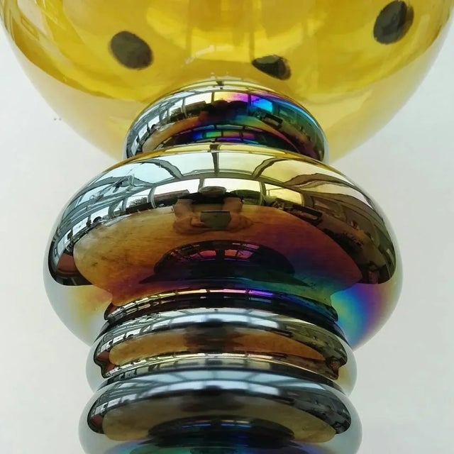 This very large Italian mouth blown glass centerpiece is most likely a unique piece. The glass is made in the manner of...