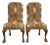 Pair of Antique George II Style Chippendale Side Chairs With Gold Encrusted Knees. For Sale