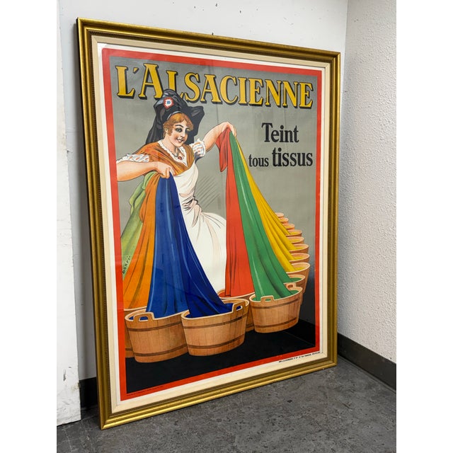 L’Alsacienne Original Custom Framed Poster, Circa 1920's For Sale - Image 4 of 12