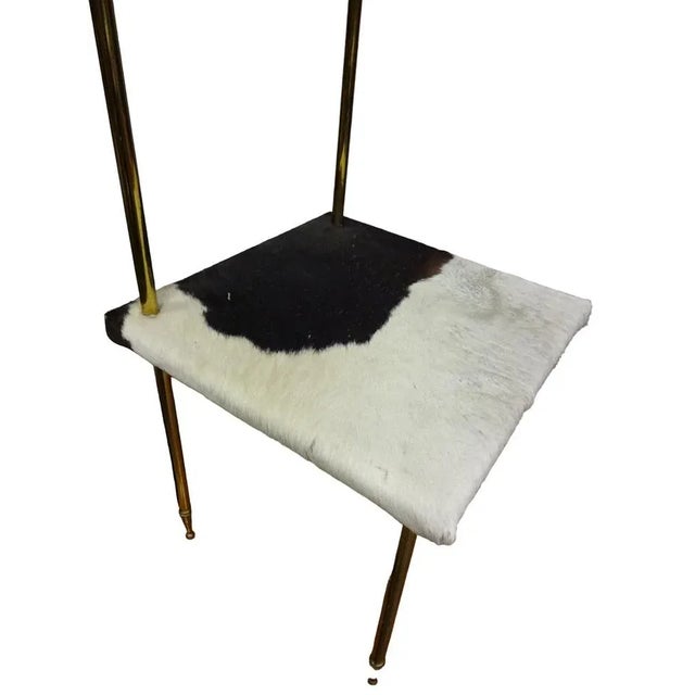 1960s Valet Chair in Brass and Hide, 1960s For Sale - Image 5 of 6