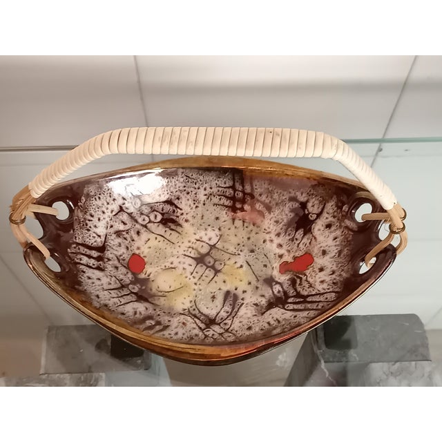 Vintage Ceramic Basket from Carstens, 1950s, in Flawless conditions. Designed 1950 to 1959 I have official proof of...