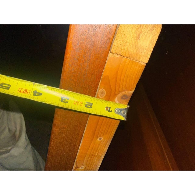 Vintage Chinoiserie Style Solid Wood Frame King Headboard For Sale - Image 12 of 13