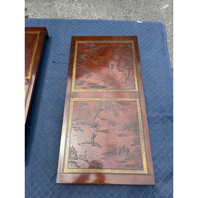 Wood Drexel Heritage Mid-Century Vintage Chinoiserie Dining Table For Sale - Image 7 of 11