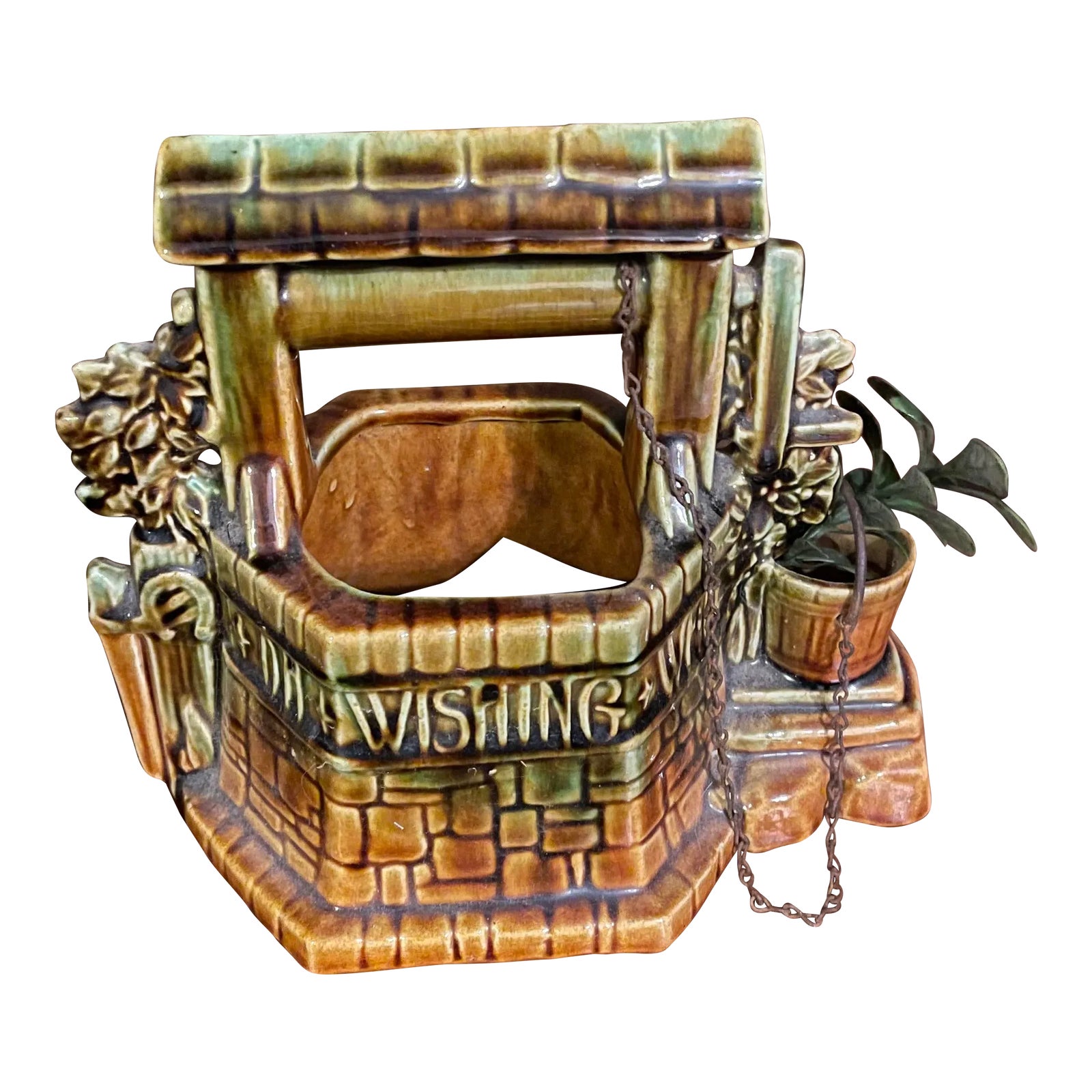 Vintage McCoy Wishing Well Planter Chairish