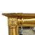 A distinguished antique American Empire Classical triptych mirror, crafted from gilt wood, dates to approximately 1840....