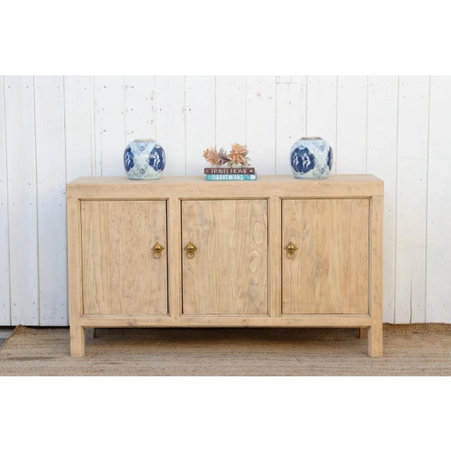 Natural Elm Three Door Sideboard For Sale - Image 10 of 10