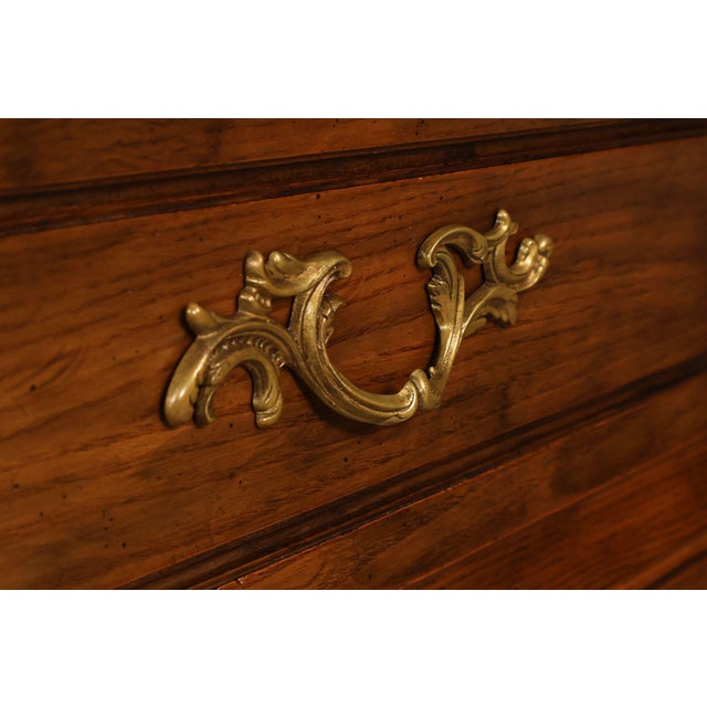 Brown Baker Furniture Company Burl Wood Long Bombe Dresser For Sale - Image 8 of 18