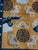 1960s Orange Cloud Bands Symbols Antique Chinese Peking Rug 7'2" X 10'4" Knotted Wool Carpet For Sale - Image 9 of 10