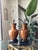 Wood Late 20th Century Visual Comfort Caramel Glazed Ceramic Table Lamps – Pair on Black Wood Bases For Sale - Image 7 of 10