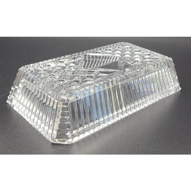 Vintage Waterford Crystal Large Open Butter Dish or Trinket Tray For Sale In Seattle - Image 6 of 10