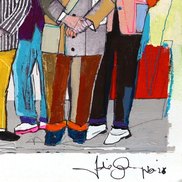 2020s The Hollywood Ten (Actually Nine) - Original Pop Art Figurative Mixed Media Artwork on Paper For Sale - Image 5 of 6