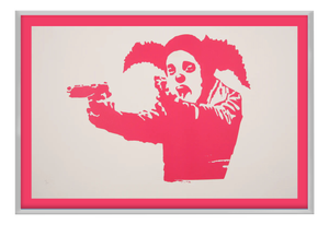 Banksy, Clown Skateboard Lick Shot, 2024, Print