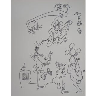 Roberto Matta, Joyful Characters, 1976, Original Lithograph For Sale