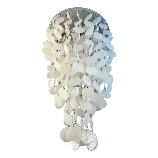 Murano Glass 3-Light Waterfall Chandelier in the style of Verner Panton, 1970s For Sale