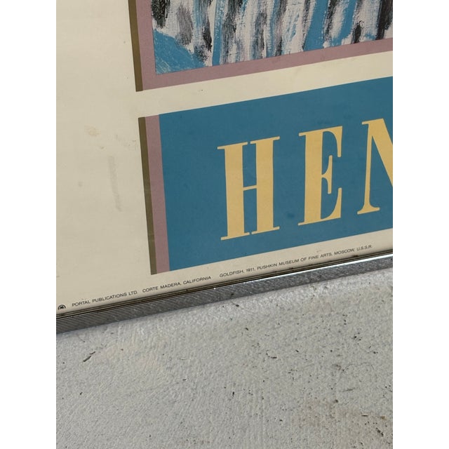 Post Impressionist Henri Matisse Vintage Goldfish Framed 1987 Lithograph Print/Poster For Sale - Image 3 of 6