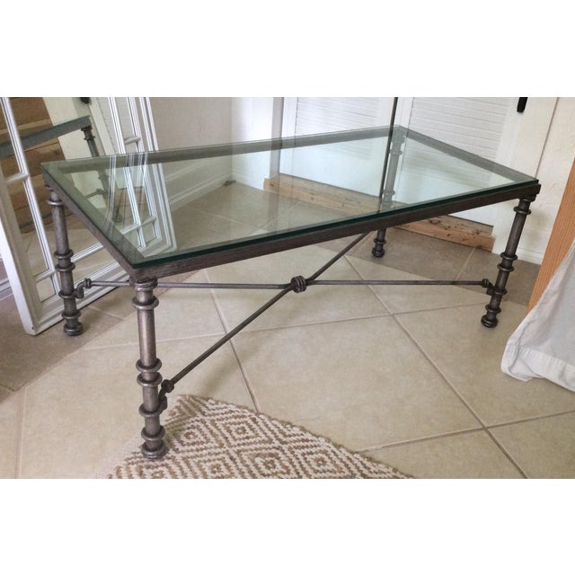 Wrought Iron & Glass Top Coffee & Side Table 2 Pc. Set Chairish