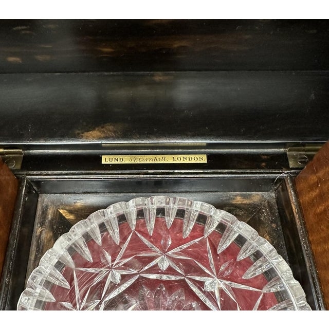 Antique English Coromandel Wooden Double Tea Caddy by Thomas Lund 19th Century For Sale - Image 4 of 9