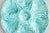 A gorgeous Mid-Century French Gien turquoise aqua blue-green glazed oyster plate, fluted at the edges. Area of the Loire...