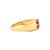 Metal Bombe Style 1.20ct Ruby and Diamond Toi Et Moi 14k Gold Ring Size 9 For Sale - Image 7 of 17